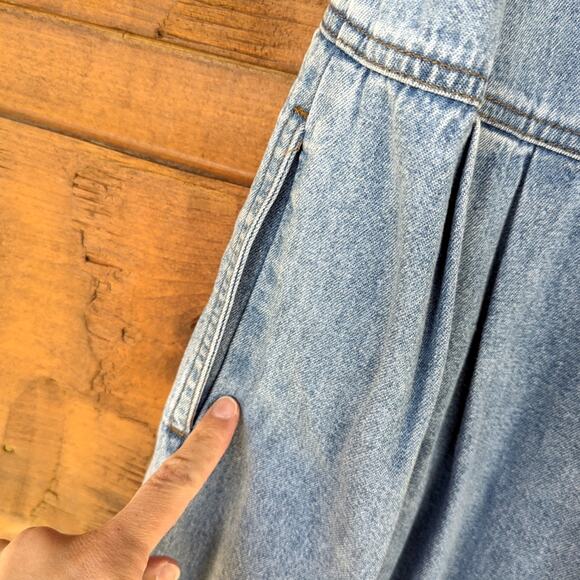 Vintage Truly Yours Dress Women's Size 10P Denim Button Down Jumper - Picture 7 of 8